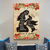 Personalized Sympathy Gift For Loss Of Dog Red Flower Dachshund Memorial Canvas
