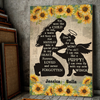 Personalized Sympathy Gift For Loss Of Dog Sunflower Schnauzer Memorial Canvas