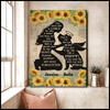 Personalized Sympathy Gift For Loss Of Dog Sunflower Schnauzer Memorial Canvas