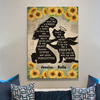 Personalized Sympathy Gift For Loss Of Dog Sunflower Schnauzer Memorial Canvas