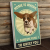 Home Is Someone Runs To Greet You Beagle Canvas