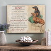 Gift For Him For Her Love Is Dachshund Canvas