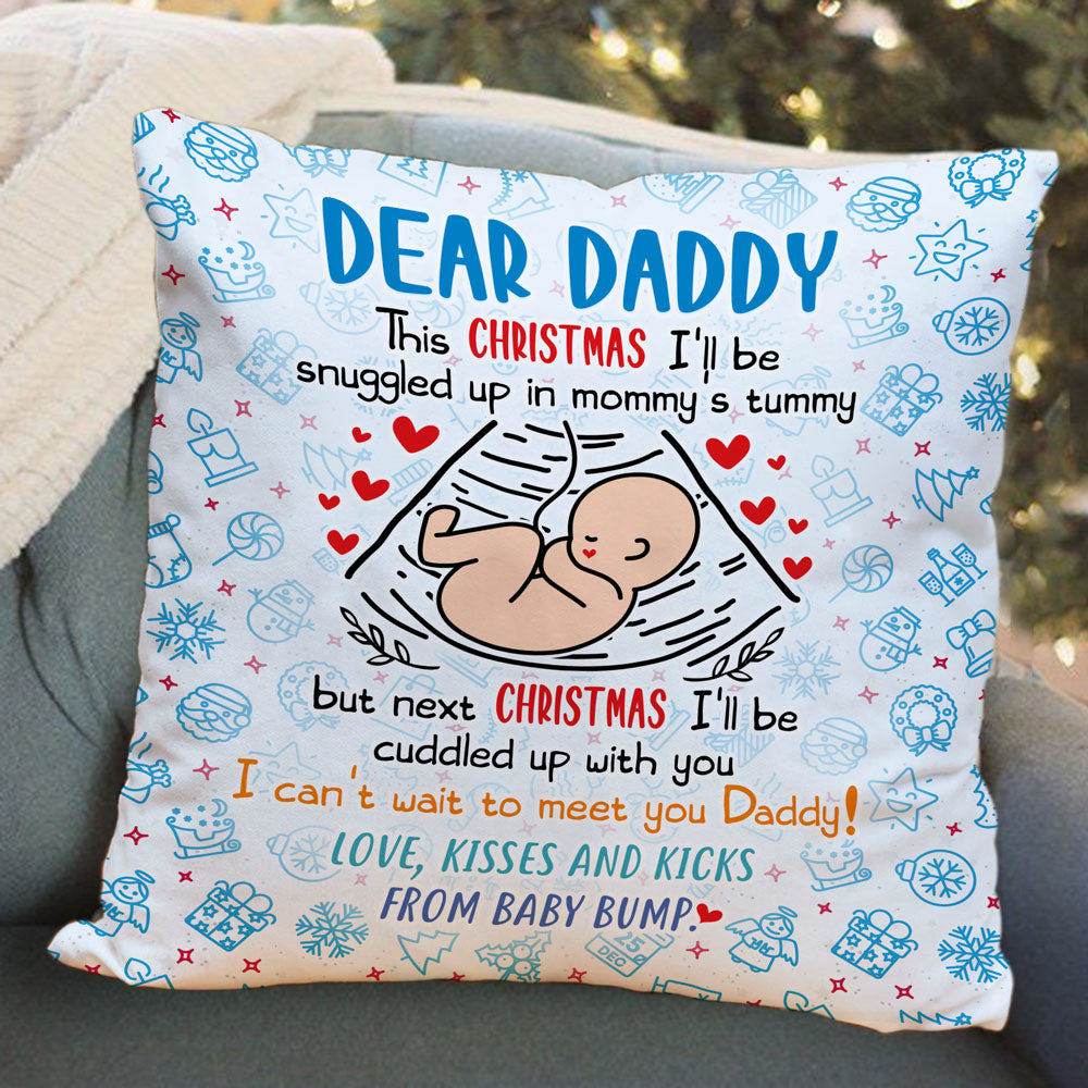 51564-Gift For Dad To Be Next Christmas I'll Be Cuddled Up With You Pillow H0