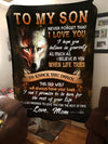 50547-Gift For Son Never Forget That I Love You Blanket H0