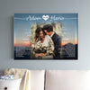 51461-Personalized Song Lyrics With Photo Gift For Couple Anniversary Canvas H0