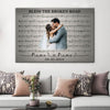 Personalized Wedding Anniversary Gift For Wife Bless The Broken Road Custom Photo Canvas Gift For Husband