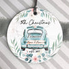 52120-Personalized 5th Christmas Married Ornament, 5 Year Wedding Gift For Wife Ornament H0