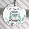 Personalized 15th Christmas Married Ornament, 15 Years Wedding Gift For Wife Ornament