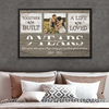 52373-Personalized 9 Years Anniversary Gift For Her Custom Photo, 9th Anniversary Gift For Him, Together We Built A Life Framed Canvas H0