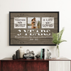 52606-Personalized 3 Year Anniversary Gift For Her Custom Photo, 3rd Anniversary Gift For Him, Together We Built A Life Framed Canvas H0