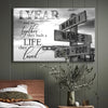 53138-Personalized 1st Wedding Anniversary Gift For Her, 1 Year Anniversary Gift For Him, Together We Built A Life We Loved Ocean Dock Multi-Names Canvas H2