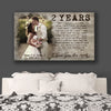 52906-Personalized 2nd Wedding Anniversary Gift For Her, 2 Years Anniversary Gift, I Love You The Most Canvas H0