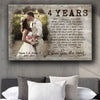 52892-Personalized 4th Wedding Anniversary Gift For Her, 4 Years Anniversary Gift For Him, I Love You The Most Canvas H0
