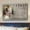 52896-Personalized 5th Wedding Anniversary Gift For Her, 5 Years Anniversary Gift For Him, I Love You The Most Canvas H1