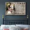 52889-Personalized 7th Wedding Anniversary Gift For Her, 7 Years Anniversary Gift For Him, I Love You The Most Canvas H1