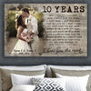 Personalized 10th Wedding Anniversary Gift For Her, 10 Years Anniversary Gift For Him, I Love You The Most Canvas