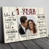 Personalized 1st Wedding Anniversary Gift For Her, 1 Year Anniversary Gift For Him, When I Tell You I Love You Canvas