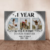 53295-Personalized 1st Wedding Anniversary Gift For Her, 1 Year Anniversary Gift For Him, Welcome Our Forever Canvas H0