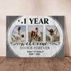 Personalized 1st Wedding Anniversary Gift For Her, 1 Year Anniversary Gift For Him, Welcome Our Forever Canvas