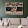 52989-Personalized 3 Years Anniversary Gift For Her, 3rd Anniversary Gift For Him, Mr &amp; Mrs Custom Photo Canvas H1