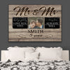 52997-Personalized 5 Years Anniversary Gift For Her, 5th Anniversary Gift For Him, Mr &amp; Mrs Custom Photo Canvas H3