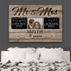52978-Personalized 5 Years Anniversary Gift For Her, 5th Anniversary Gift For Him, Mr &amp; Mrs Custom Photo Canvas H1