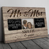 53010-Personalized 6 Years Anniversary Gift For Her, 6th Anniversary Gift For Him, Mr &amp; Mrs Custom Photo Canvas H0