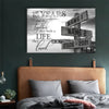 53148-Personalized 15th Wedding Anniversary Gift For Her, 15 Years Anniversary Gift For Him, Together We Built A Life We Loved Ocean Dock Multi-Names Canvas H0