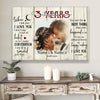 53101-Personalized 3rd Wedding Anniversary Gift For Her, 3 Years Anniversary Gift For Him, When I Tell You I Love You Canvas H0