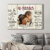 53104-Personalized 4th Wedding Anniversary Gift For Her, 4 Years Anniversary Gift For Him, When I Tell You I Love You Canvas H0