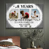 53282-Personalized 3rd Wedding Anniversary Gift For Her, 3 Years Anniversary Gift For Him, Welcome Our Forever Canvas H0