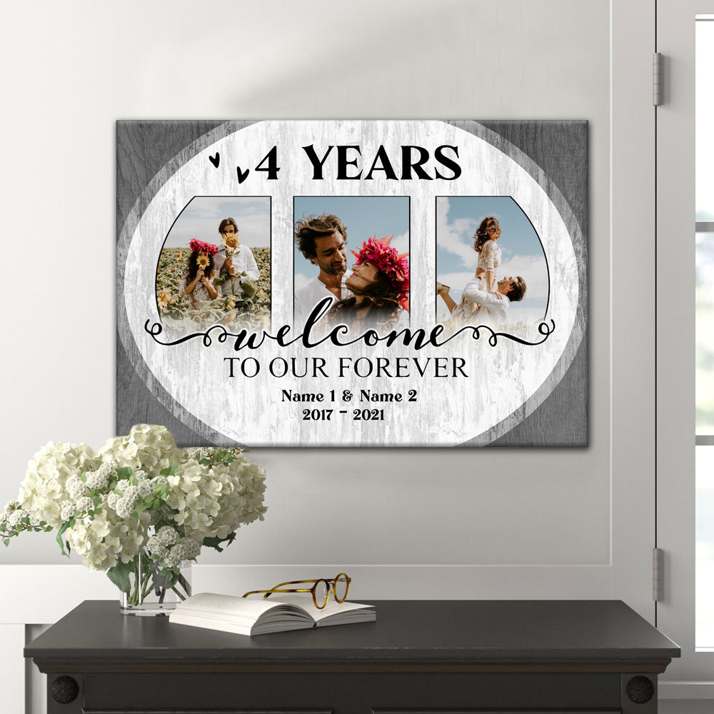 Personalized Picture Frames 4th 4 Year Wedding Anniversary Gifts For Him Her