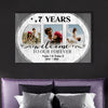 53296-Personalized 7th Wedding Anniversary Gift For Her, 7 Years Anniversary Gift For Him, Welcome Our Forever Canvas H0