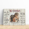 53122-Personalized 10th Wedding Anniversary Gift For Her, 10 Years Anniversary Gift For Him, When I Tell You I Love You Canvas H1