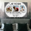 Personalized 10th Wedding Anniversary Gift For Her, 10 Years Anniversary Gift For Him, Welcome Our Forever Canvas