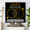 53690-Personalized 1st Wedding Anniversary Gift For Her, 1 Year Anniversary Gift For Him, I Loved You Then Canvas H0