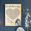 54224-htth - Personalized Iron Wedding Anniversary Gift For Wife, 6th Anniversary Gift For Him, 6 Years Married, Custom Wedding Song Lyric, Custom Couple Photo Canvas H0