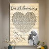 54229-htth - Personalized Bronze Wedding Anniversary Gift For Wife, 8th Anniversary Gift For Him, 8 Years Married, Custom Wedding Song Lyric, Custom Couple Photo Canvas H0