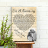 54355-htth - Personalized Willow Wedding Anniversary Gift For Wife, 9th Anniversary Gift For Him, 9 Years Married, Custom Wedding Song Lyric, Custom Couple Photo Canvas H0