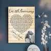 54361-htth - Personalized Crystal Wedding Anniversary Gift For Wife, 15th Anniversary Gift For Him, 15 Years Married, Custom Wedding Song Lyric, Custom Couple Photo Canvas H0