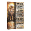 Gift For Dad From Son, Father And Son Gift, Lion And The Lamb Canvas