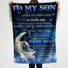 Gift For Son From Mom, Mother And Son Gift, Moon And Back Blanket