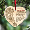 55477-Personalized Memorial Christmas Ornament, Angel Wings Sympathy Gift Ornament, The Moment That You Left Me Ornament H0