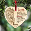 Personalized Memorial Christmas Ornament, Angel Wings Sympathy Gift Ornament, The Moment That You Left Me Ornament