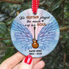 Personalized Guitar Player Memorial Christmas Ornament, Guitarist Sympathy Ornament