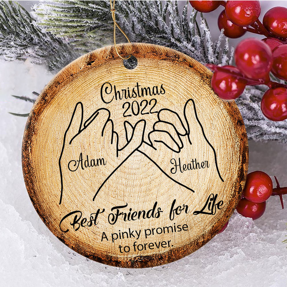 Personalized Couple Christmas Gift Ornament, Pinky Promise Ornament, Christmas Gift For Him Ornament