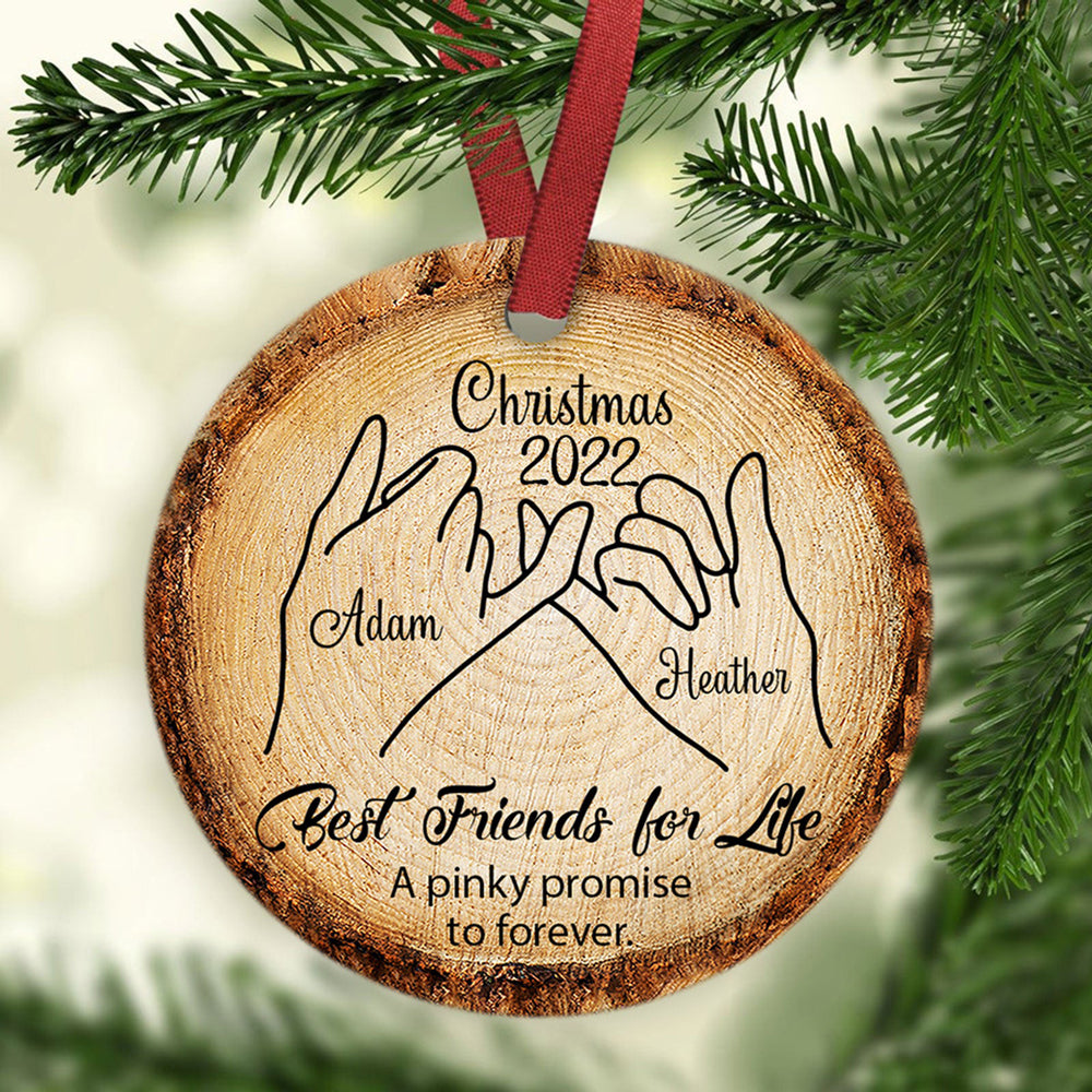 Personalized Couple Christmas Gift Ornament, Pinky Promise Ornament, Christmas Gift For Him Ornament