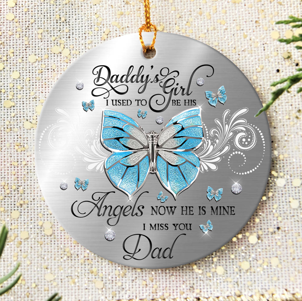 55715-I Used To Be His Angel Ornament, Loss Of Father, Memorial Keepsake For Daughter Ornament H0