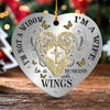 55753-I Am Not A Widow Ornament, Loss Of Husband, Husband With Wings Ornament H0