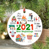 56075-2021 Ornament, New Beginnings 2021 Memories Ornaments, Pandemic Commemorative Year In Review Ornament H1